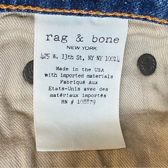 RAG & BONE Dre ripped distressed skinny leg stretchy Ada brigade blue jeans - Picture 11 of 15